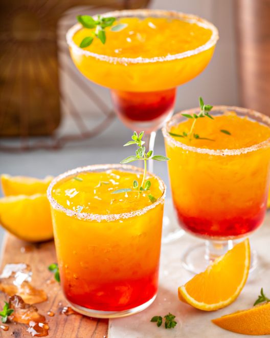 Summer sunset cocktail