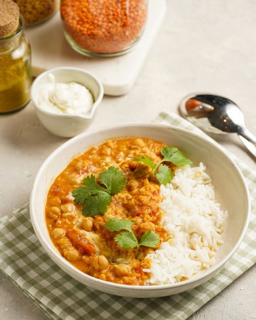 Τι να μαγειρέψω σήμερα Δευτέρα; Κάρι με κόκκινη φακή και ρεβίθια