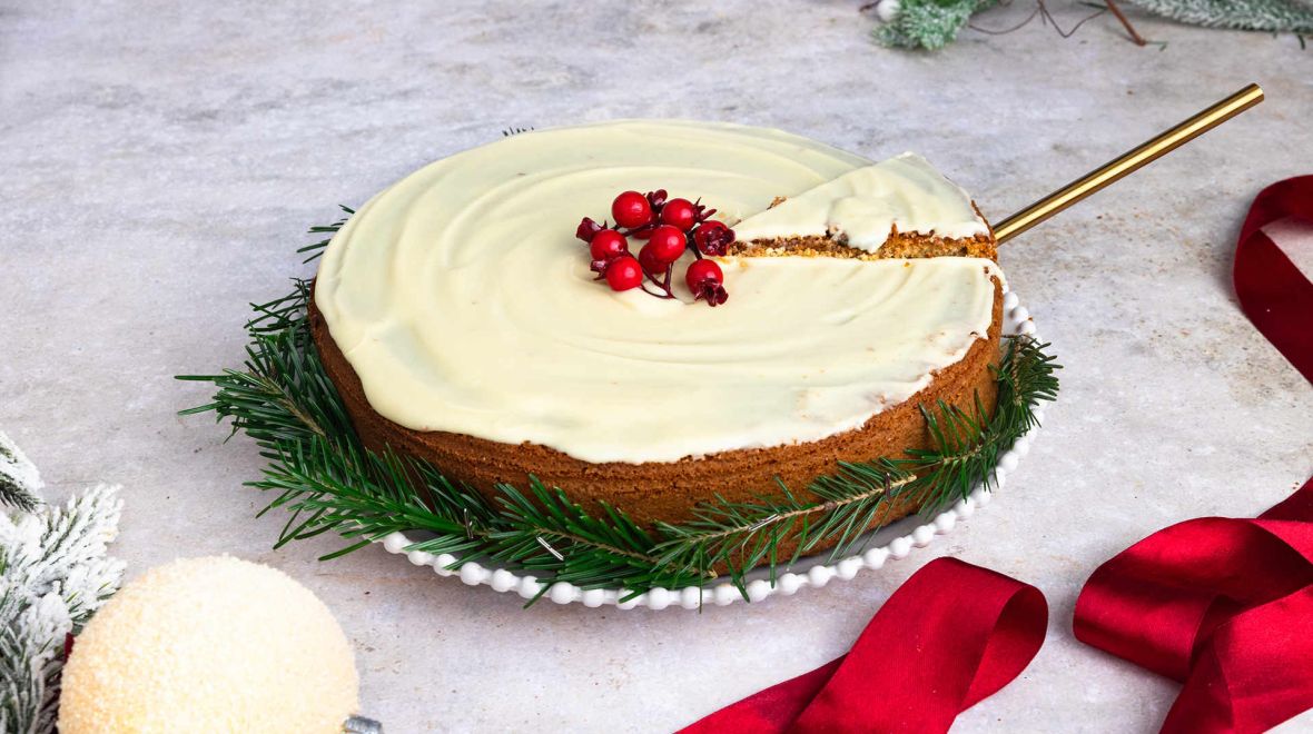 The easiest white chocolate glaze Vasilopita