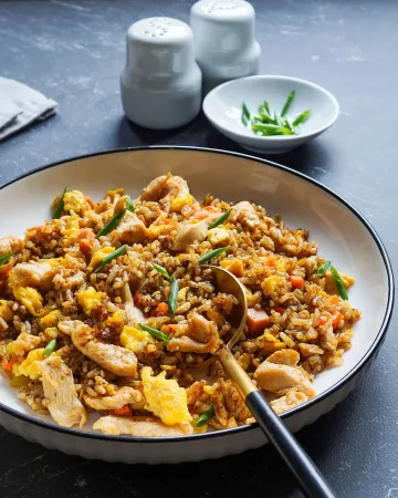 Τηγανητό ρύζι με γαλοπούλα