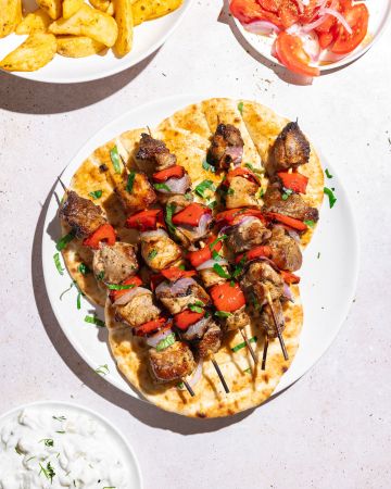 Easy Greek pork souvlaki on the grill
