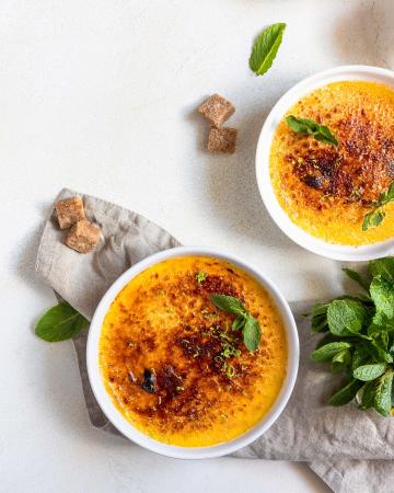Βελούδινη κρεμ μπρουλέ Crème brulee