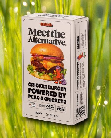 Cricket burger packaging