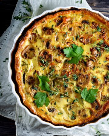 Κις λορέν με μανιτάρια