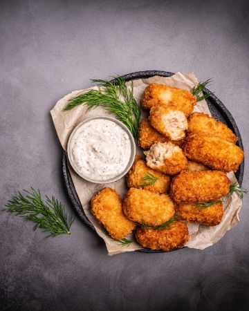 Κροκέτες με πατάτα, τυρί και κρέας  