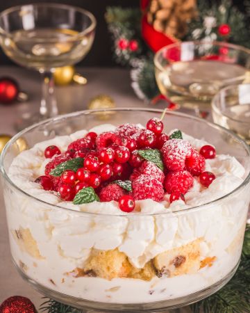 Χριστουγεννιάτικο trifle με πανετόνε