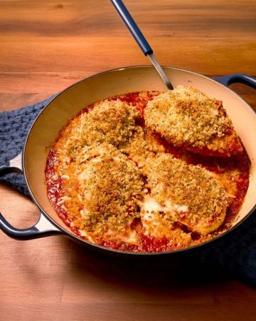 Κοτόπουλο παρμεζάνα στο φούρνο (Chicken parmigiano)
