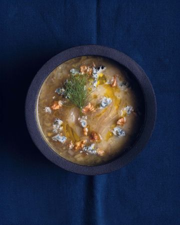 Σούπα με μαραθόριζα και κυανό Μακεδονίας