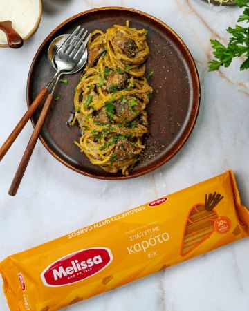 Καρμπονάρα με σπαγγέτι, μανιτάρια και κρέμα κάσιους