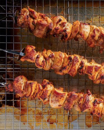 Σουβλάκια κοτόπουλου με ινδικά μπαχαρικά 