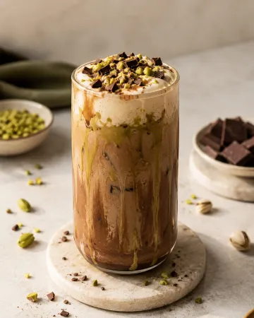 Pistachio Mocha: Η αναβάθμιση του καφέ που θυμίζει Ντουμπάι σοκολάτα σε φλιτζάνι