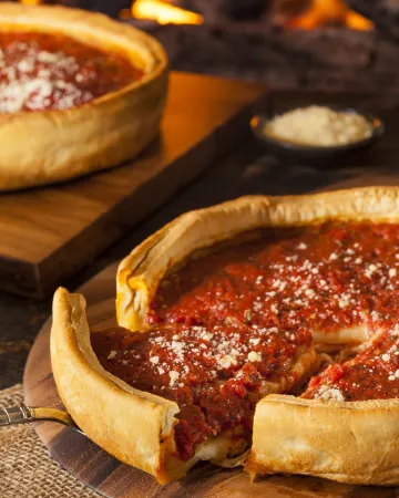 Chicago style pizza