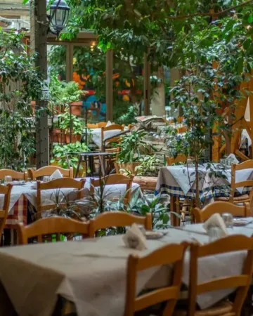 The best traditional Greek taverns with courtyards in Athens