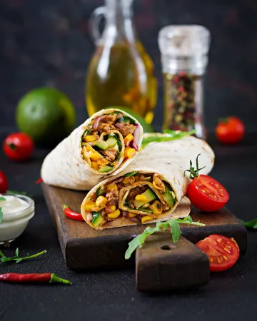 Burritos με μοσχάρι και λαχανικά