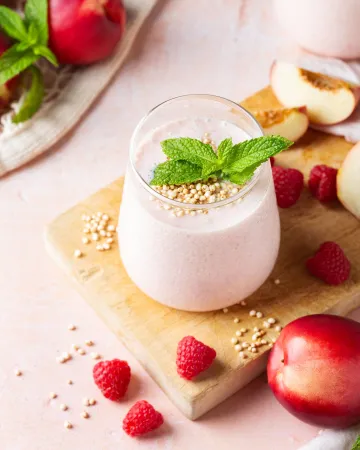 Smoothie με νεκταρίνια και σμέουρα 