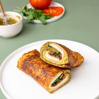 High protein wrap με αυγά και τυρί cottage