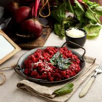 Vegan ριζότο παντζάρι