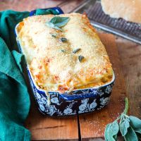 Λαζάνια με κολοκύθα, φασκόμηλο και blue cheese 
