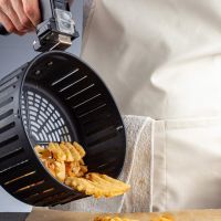 Waffle potato fries στο air fryer