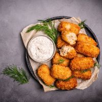 Κροκέτες με πατάτα, τυρί και κρέας  