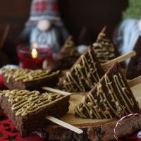 Brownies σε σχήμα χριστουγεννιάτικου δέντρου