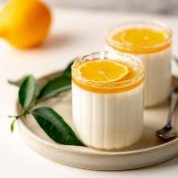 Πανακότα με βανίλια και πορτοκάλι 