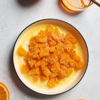 Πορτοκάλι με μέλι και σουσάμι