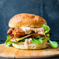 Fried chicken burger