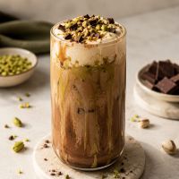 Pistachio Mocha: Η αναβάθμιση του καφέ που θυμίζει Ντουμπάι σοκολάτα σε φλιτζάνι