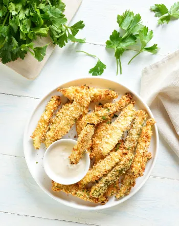 Τραγανά κολοκυθάκια στο air fryer