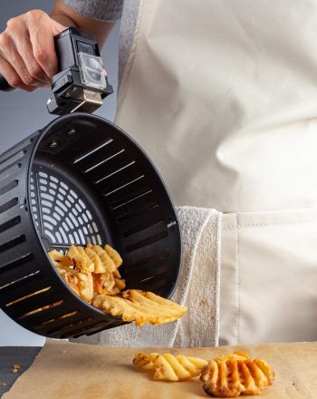 Waffle potato fries στο air fryer
