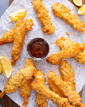 Γαρίδες τεμπούρα (tempura)