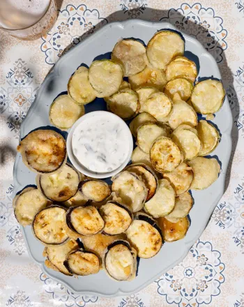 Crispy fried zucchini and eggplant
