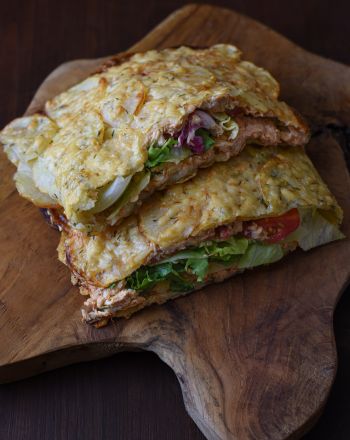 Wrap πατάτας φούρνου με κοτόπουλο