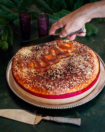Βασιλόπιτα τσουρέκι πολίτικη με μαστίχα, μαχλέπι και κακουλέ 