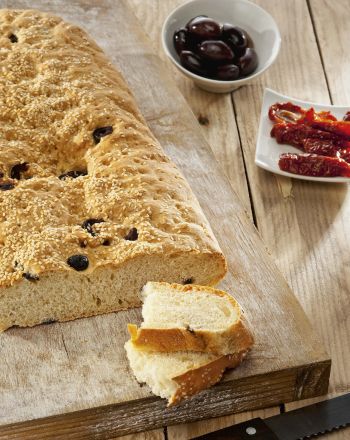 Λαγάνα με ελιές 