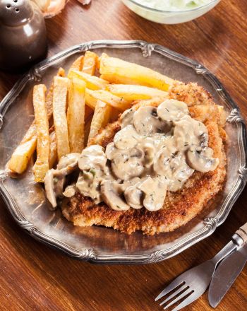 Τι να μαγειρέψω σήμερα Δευτέρα; Σνίτσελ κυνηγού