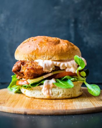 Fried chicken burger