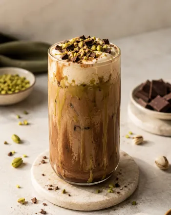 Pistachio Mocha: Η αναβάθμιση του καφέ που θυμίζει Ντουμπάι σοκολάτα σε φλιτζάνι