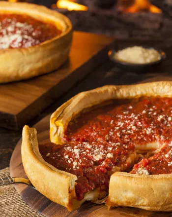 Chicago style pizza