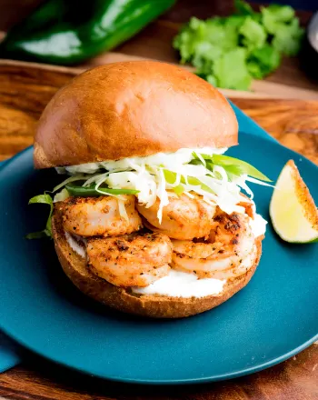 Shrimp Po’ Boy sandwich