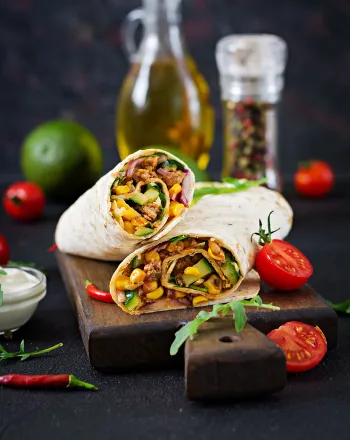 Burritos με μοσχάρι και λαχανικά
