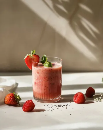 Smoothie με φράουλες και καρπούζι 