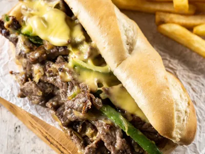 Philly cheesesteak sandwich