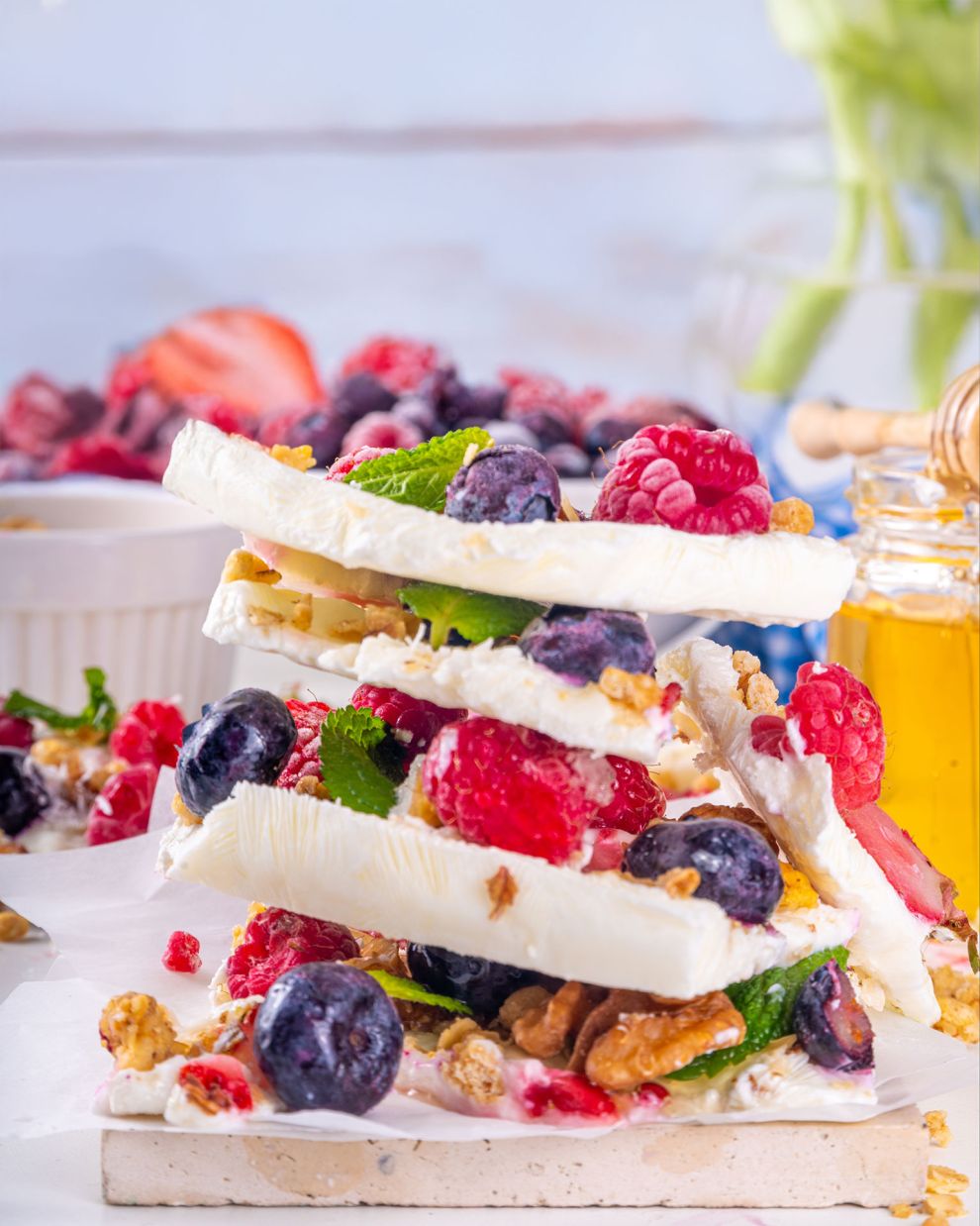 Frozen yogurt bars