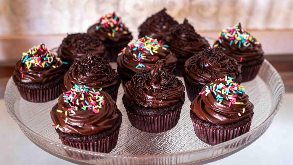 Cupcakes σοκολάτας βήμα βήμα