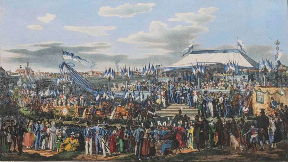 Oktoberfest zu München im Jahr 1835