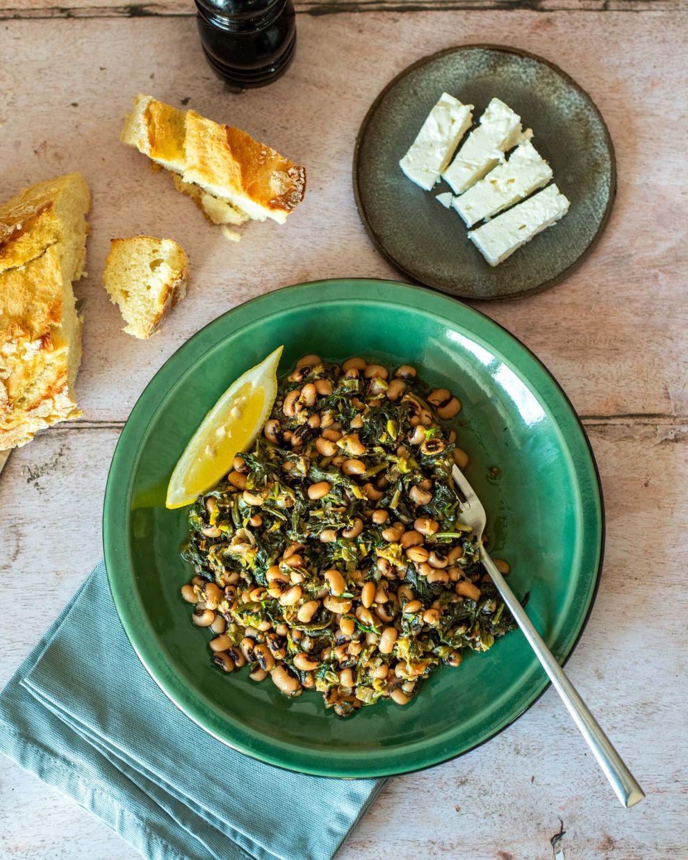 Μαυρομάτικα με σπανάκι βήμα βήμα