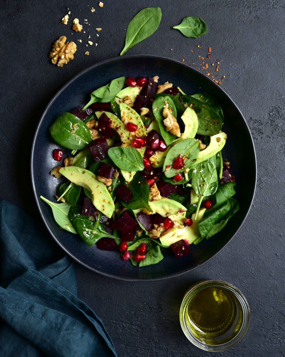 Vegan σαλάτα σπανάκι 