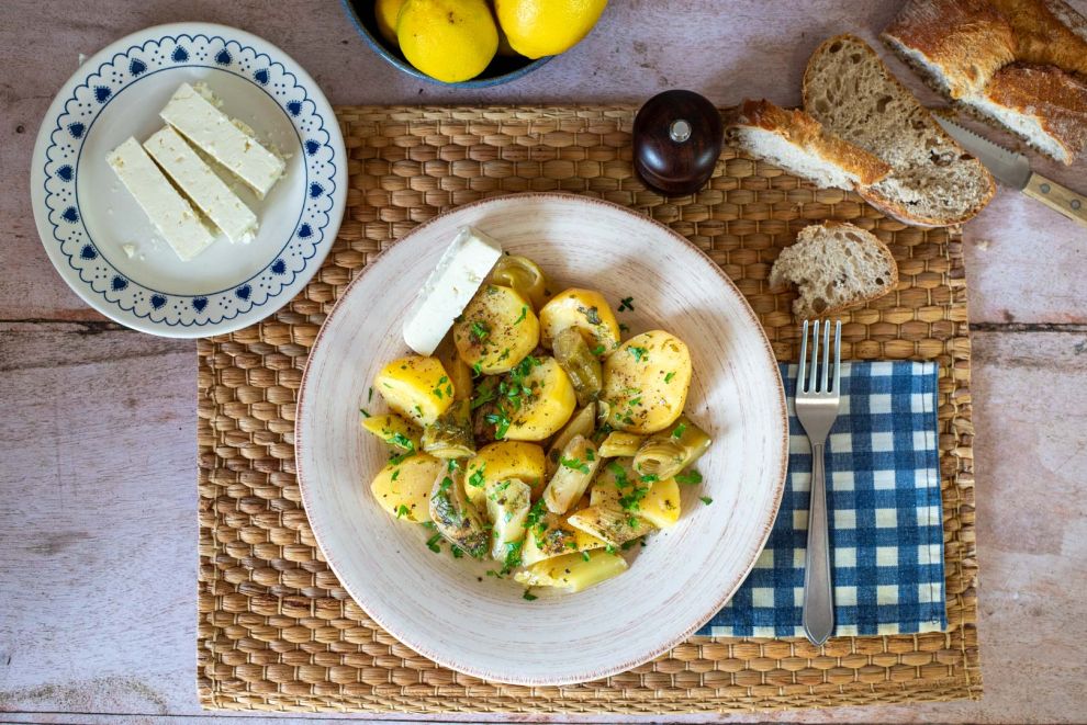 Πράσα με πατάτες λαδερά 